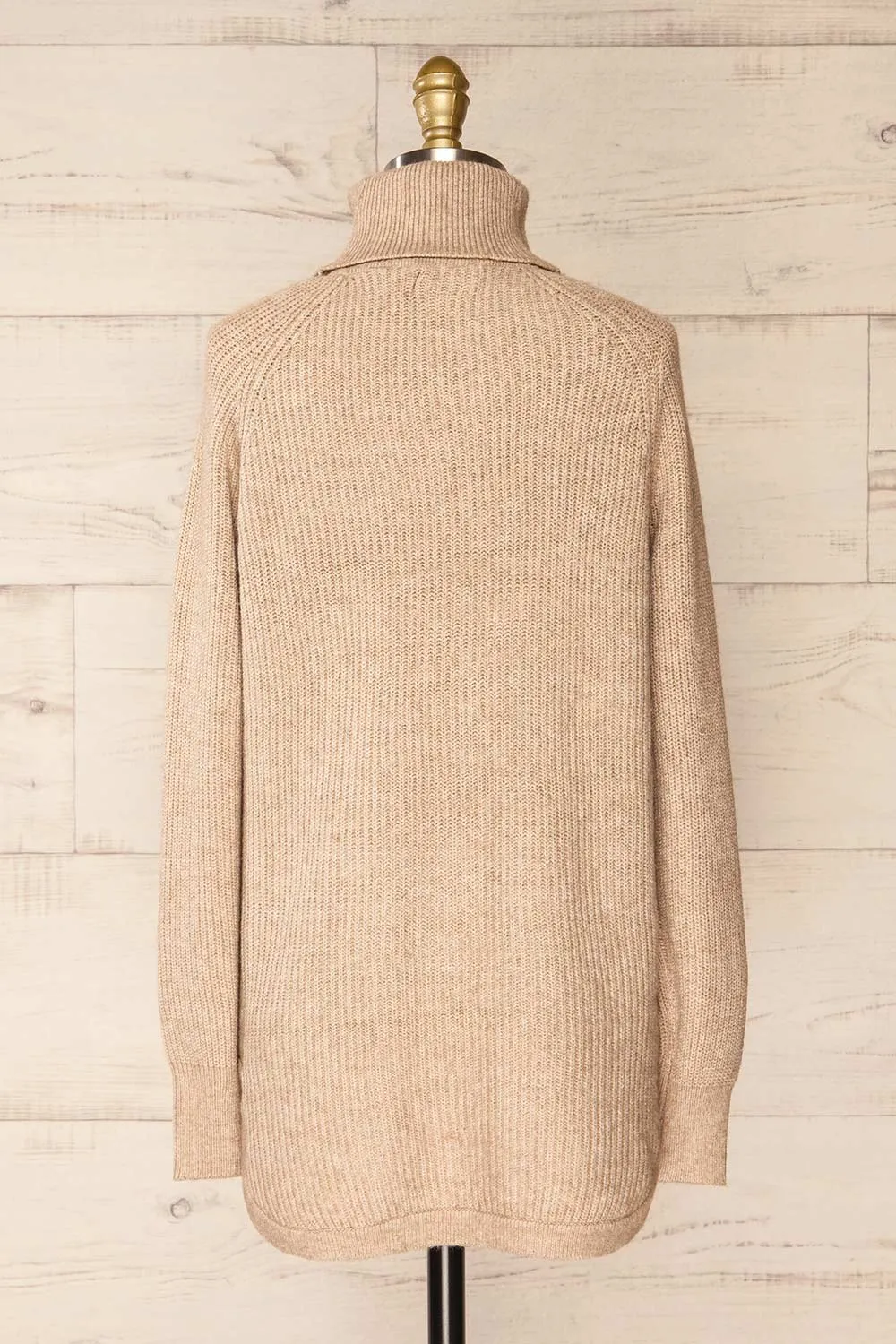 Granby Taupe | Knit Turtleneck Sweater