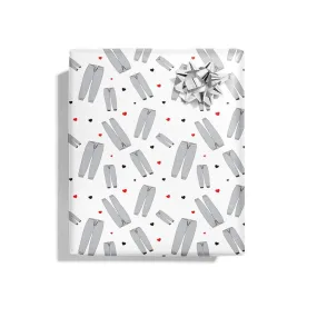 Grey Sweatpants Naughty Wrapping Paper Sheets