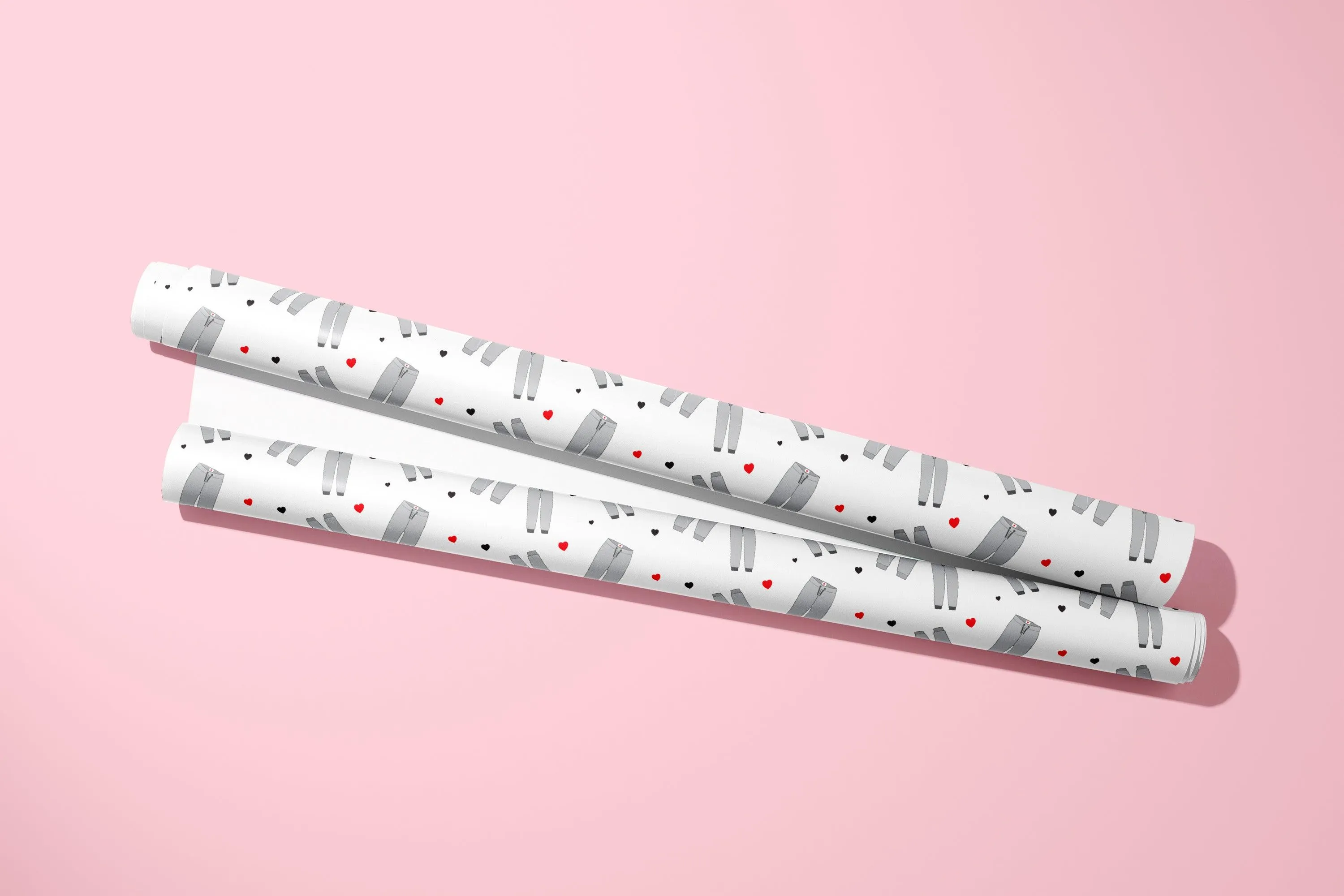 Grey Sweatpants Naughty Wrapping Paper Sheets
