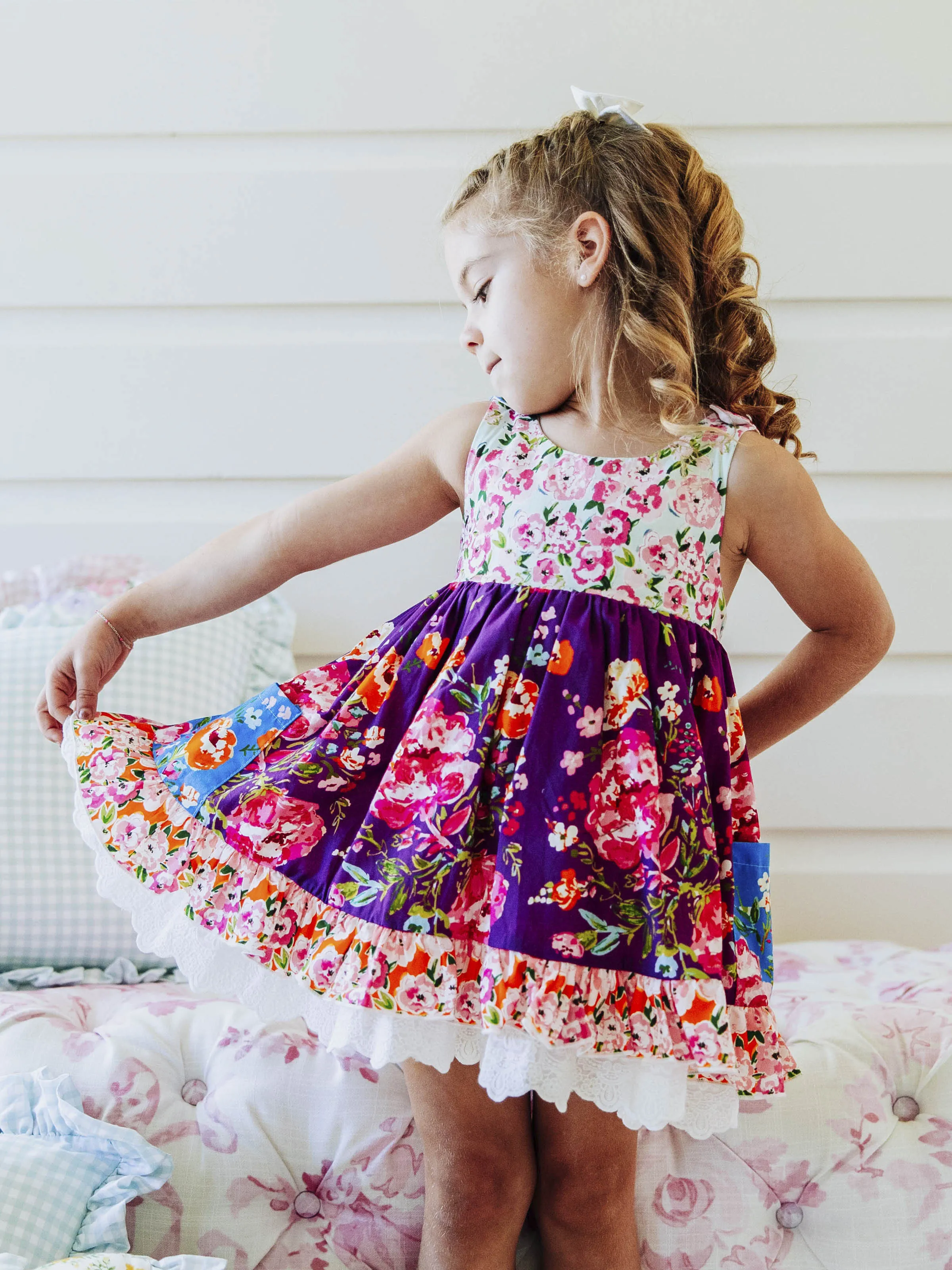 Happy Tunic - Purple Zinnias