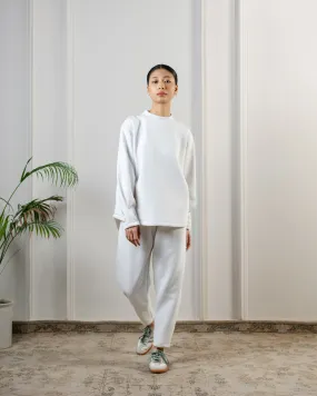 Hiyasu Cotton Fleece Pants : Vanilla