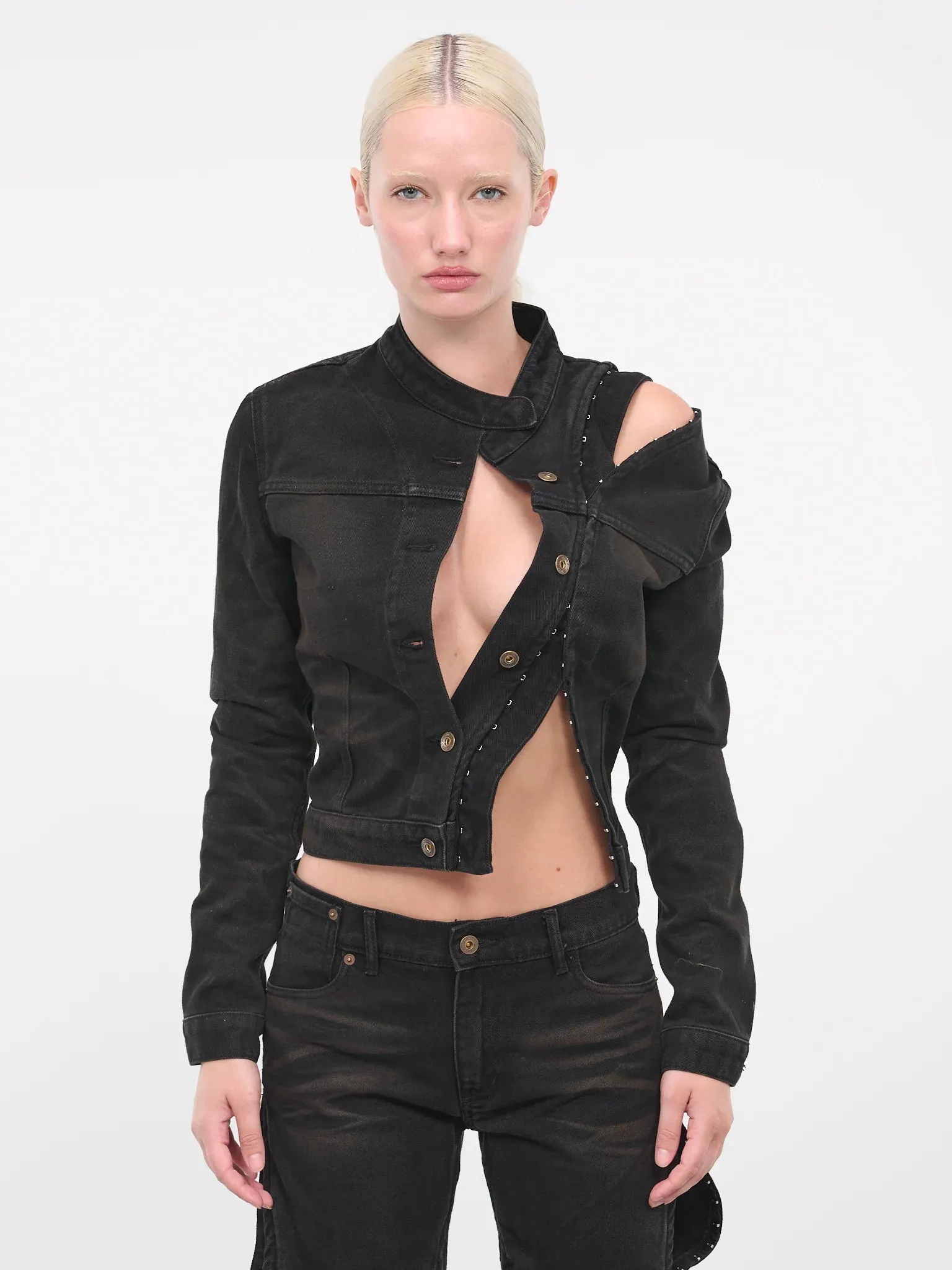 Hook and Eye Denim Moto Jacket