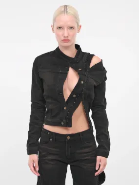 Hook and Eye Denim Moto Jacket