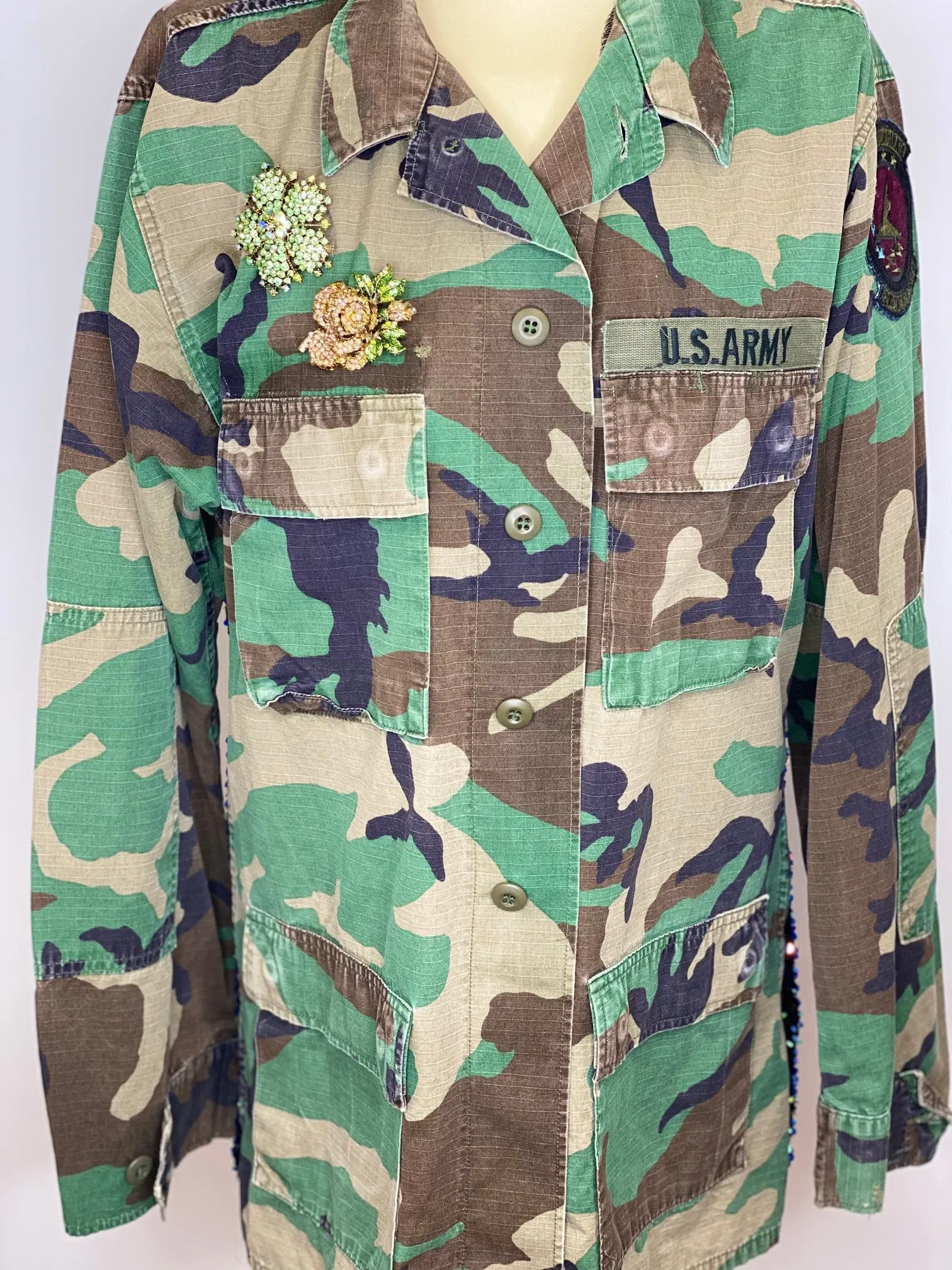 Jacket - Camo Velvet Sequin Back