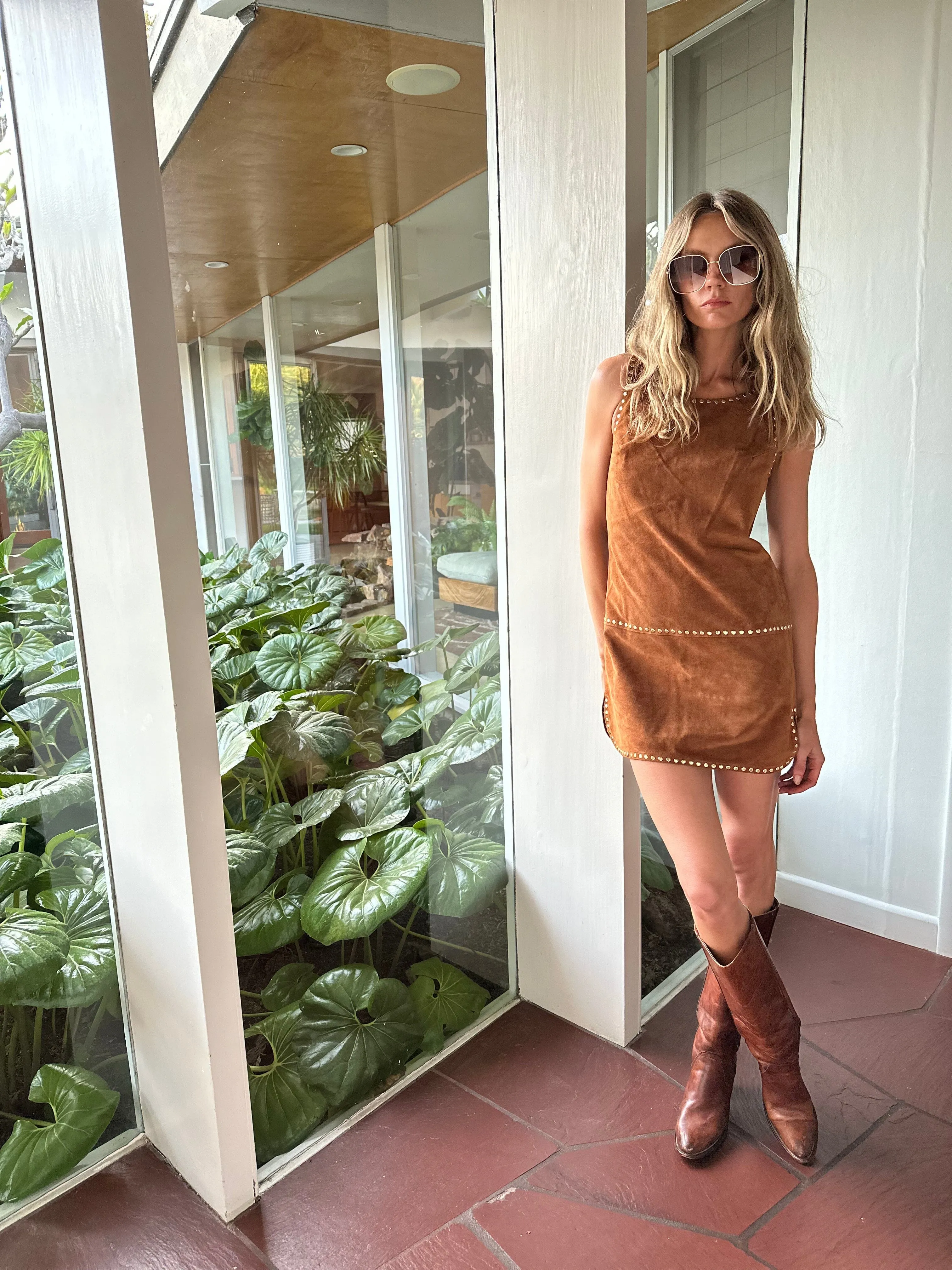 Joplin Suede Dress | Peanut