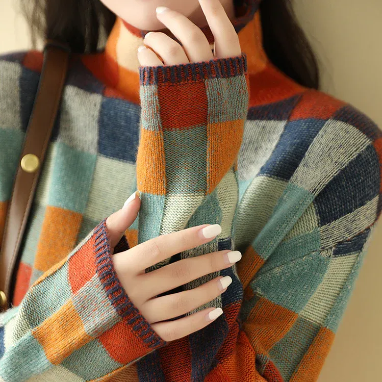 Kate™ Couture patchwork turtleneck