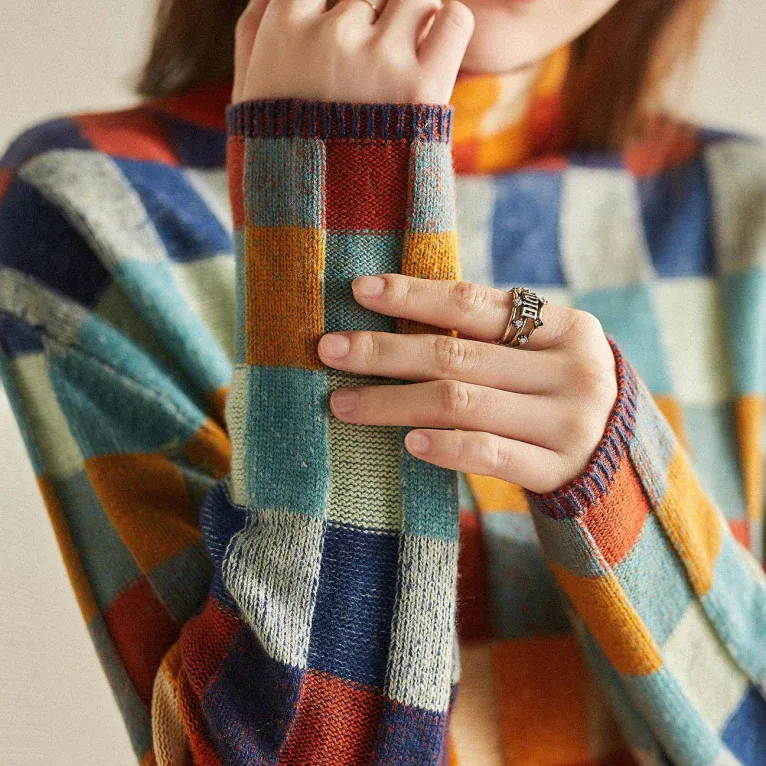 Kate™ Couture patchwork turtleneck