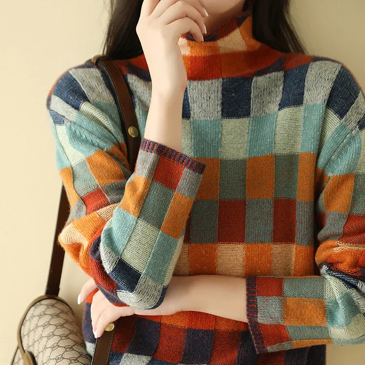 Kate™ Couture patchwork turtleneck