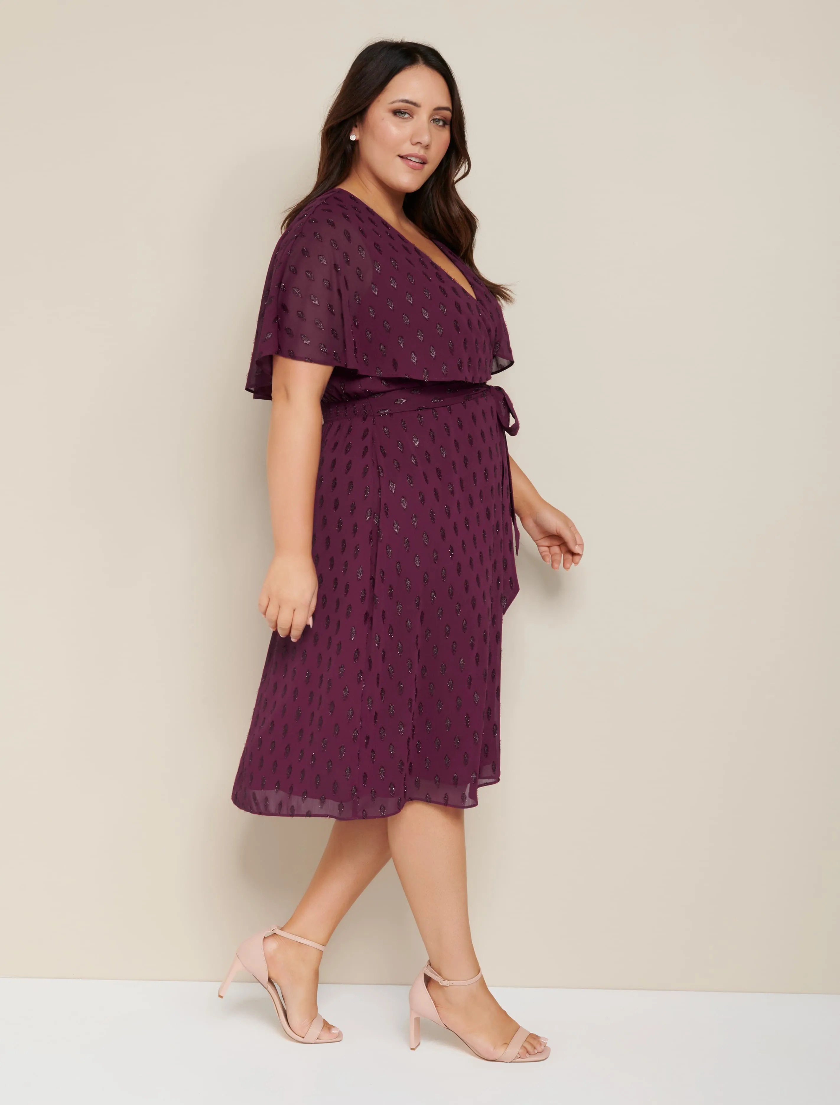 Katie Cape Curve Wrap Dress