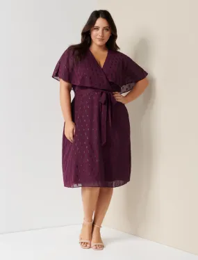 Katie Cape Curve Wrap Dress