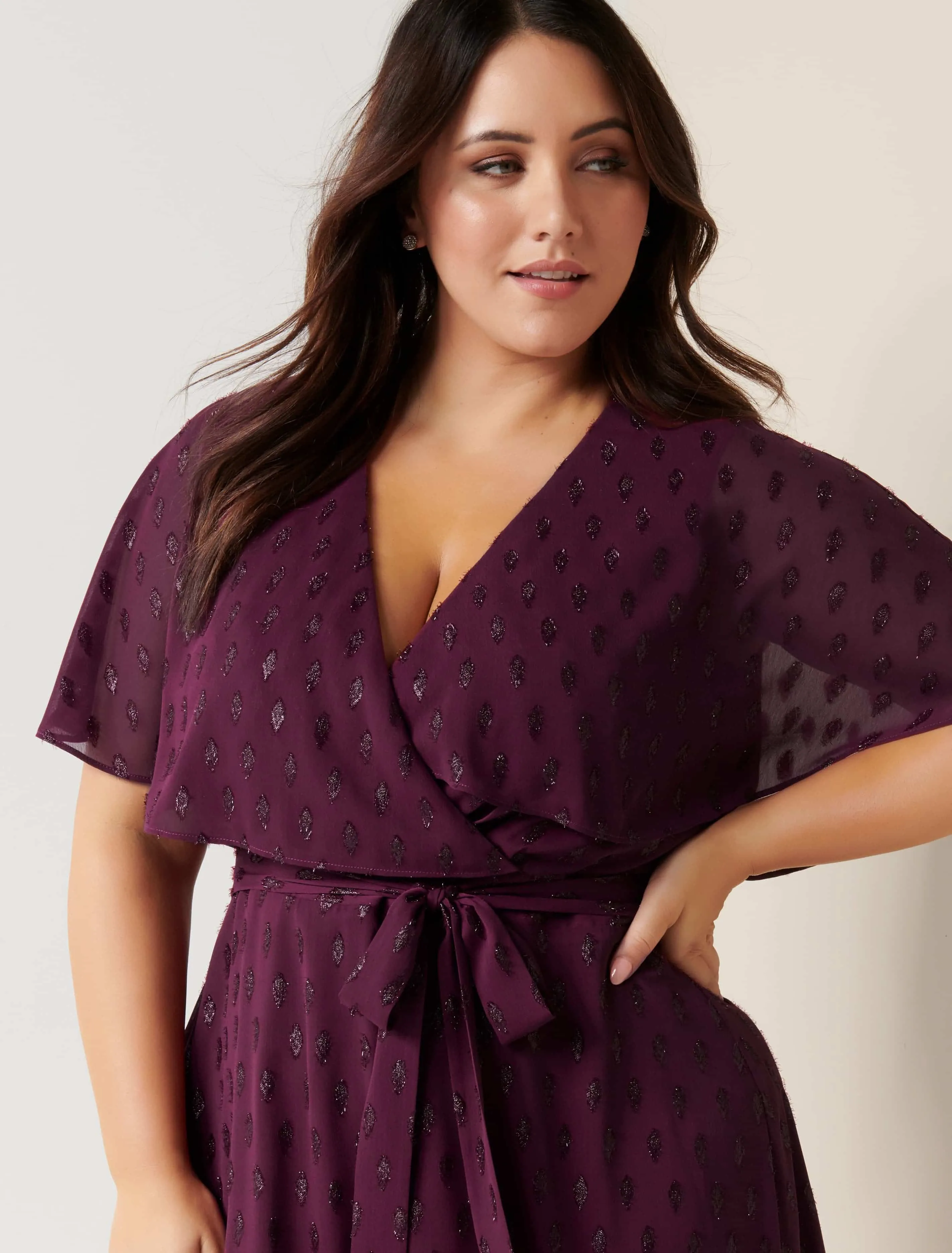 Katie Cape Curve Wrap Dress