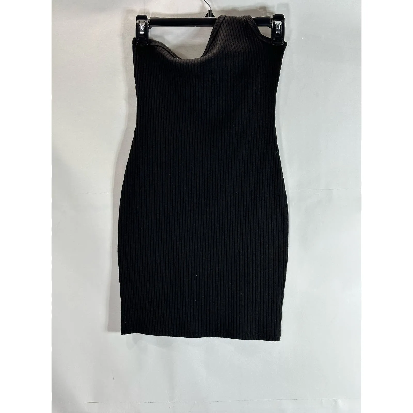 KENDALL & KYLIE Women's Black Ribbed One-Shoulder Bodycon Mini Dress SZ XS