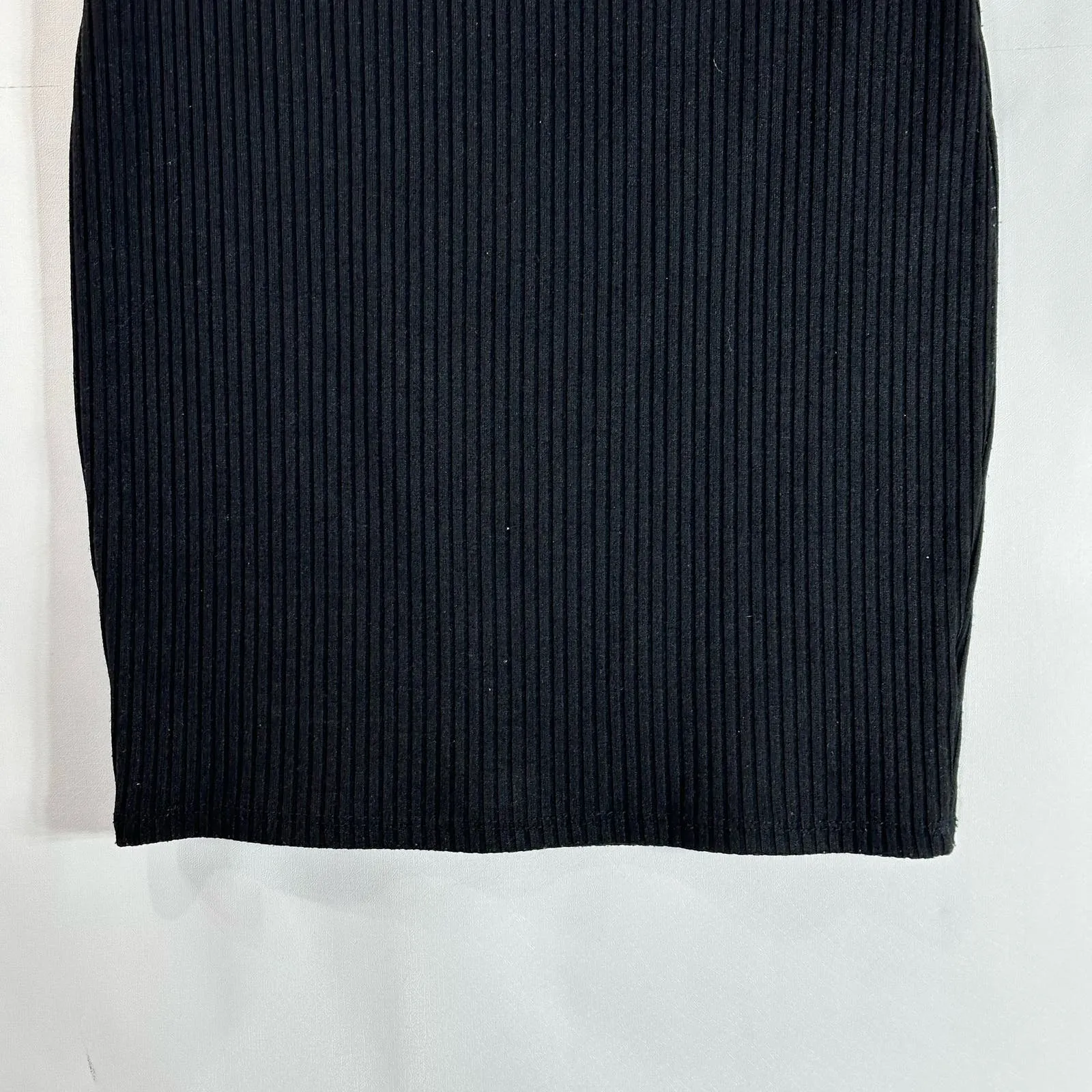 KENDALL & KYLIE Women's Black Ribbed One-Shoulder Bodycon Mini Dress SZ XS