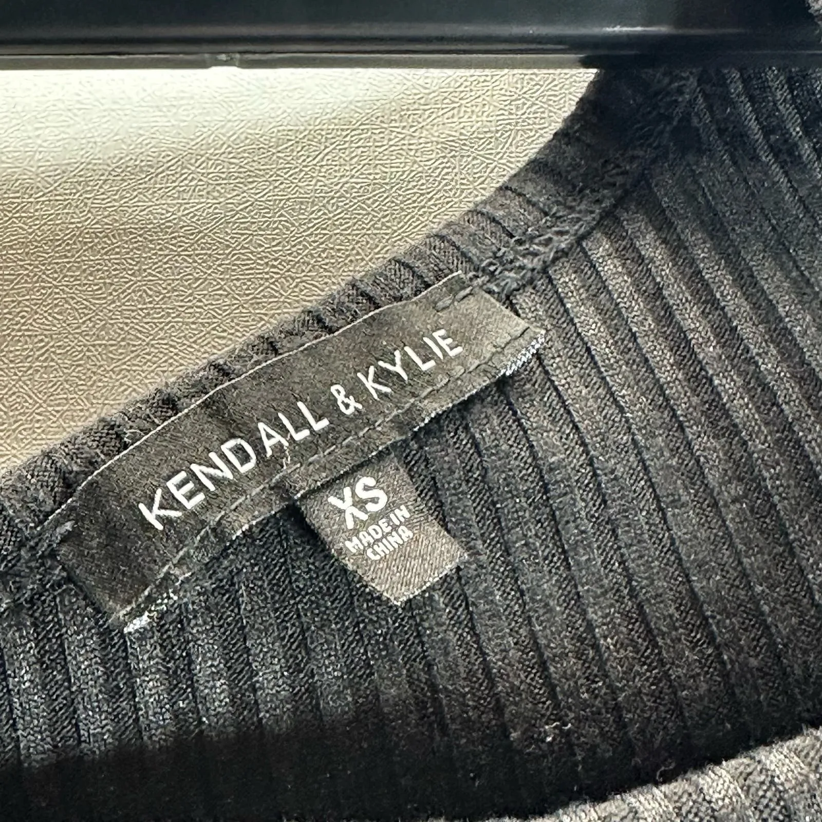 KENDALL & KYLIE Women's Black Ribbed One-Shoulder Bodycon Mini Dress SZ XS