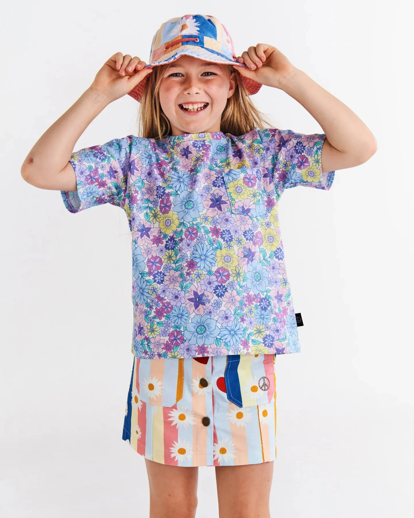 Kip & Co Flower Child Cotton Drill Skirt
