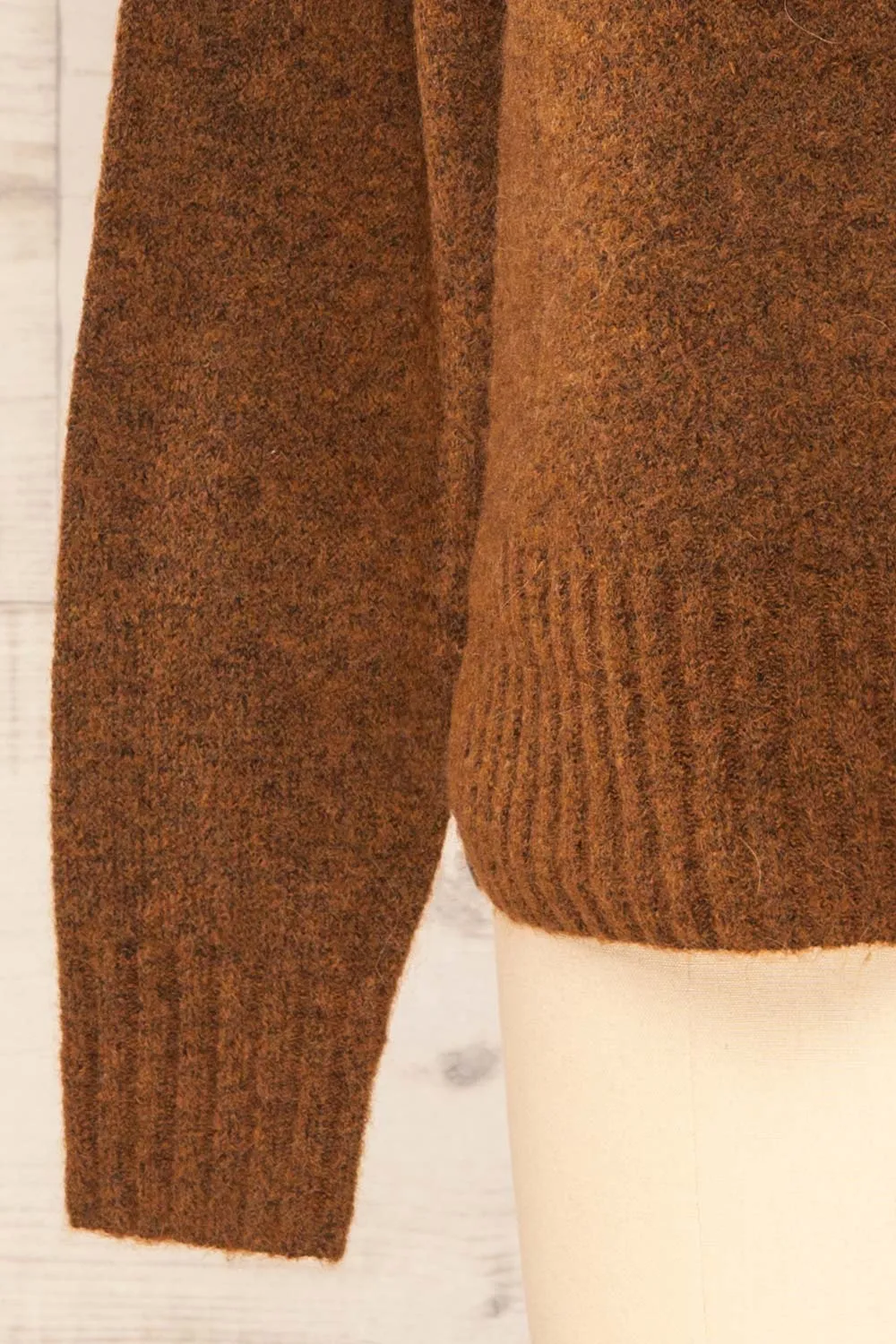 Kolono Brown | Melange Knit Turtleneck Sweater