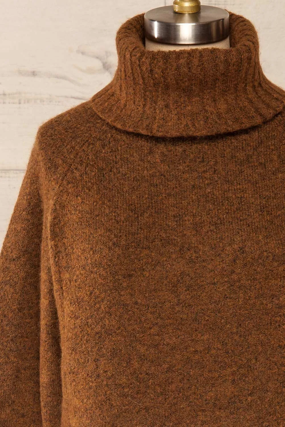 Kolono Brown | Melange Knit Turtleneck Sweater