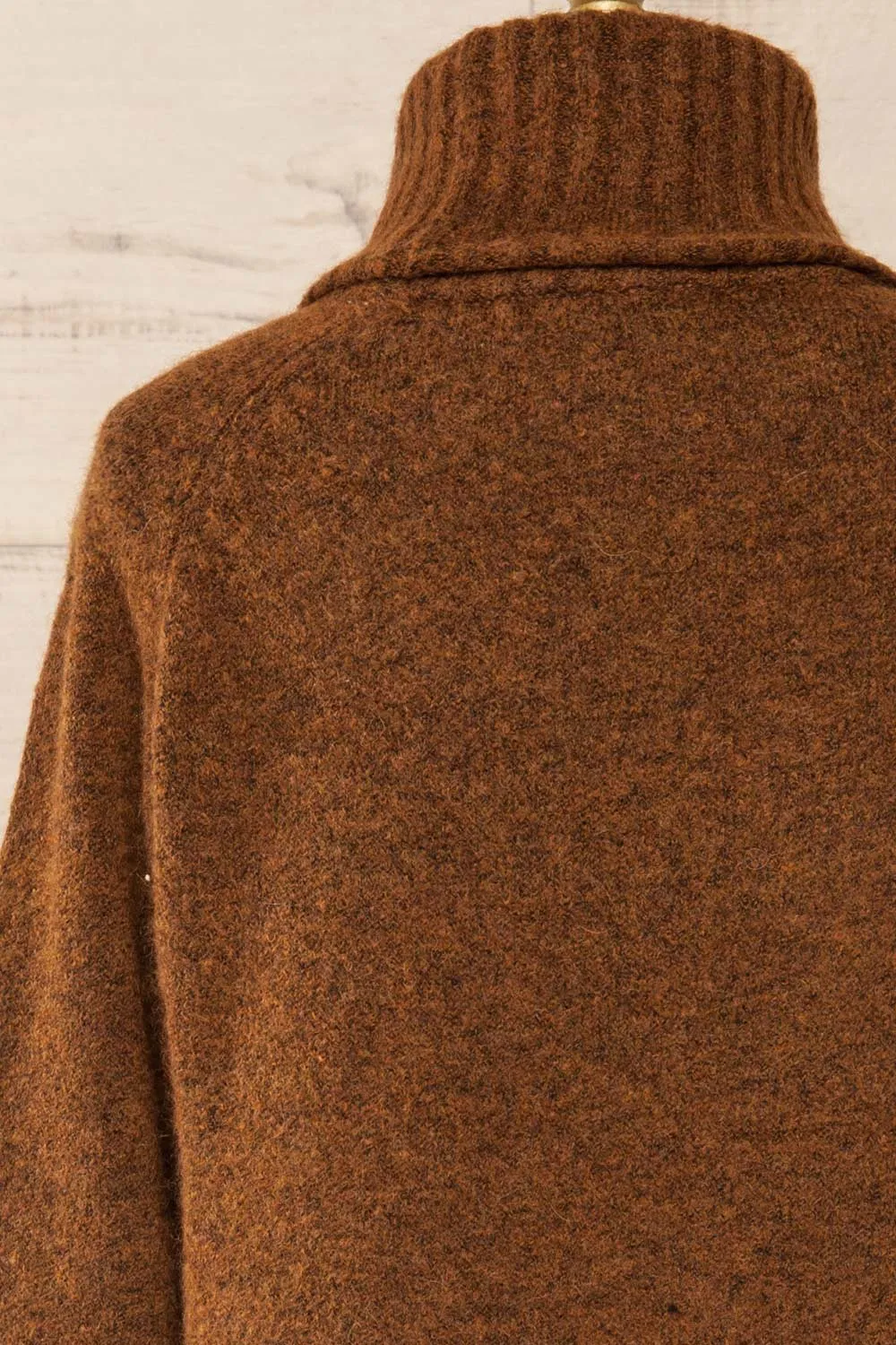 Kolono Brown | Melange Knit Turtleneck Sweater
