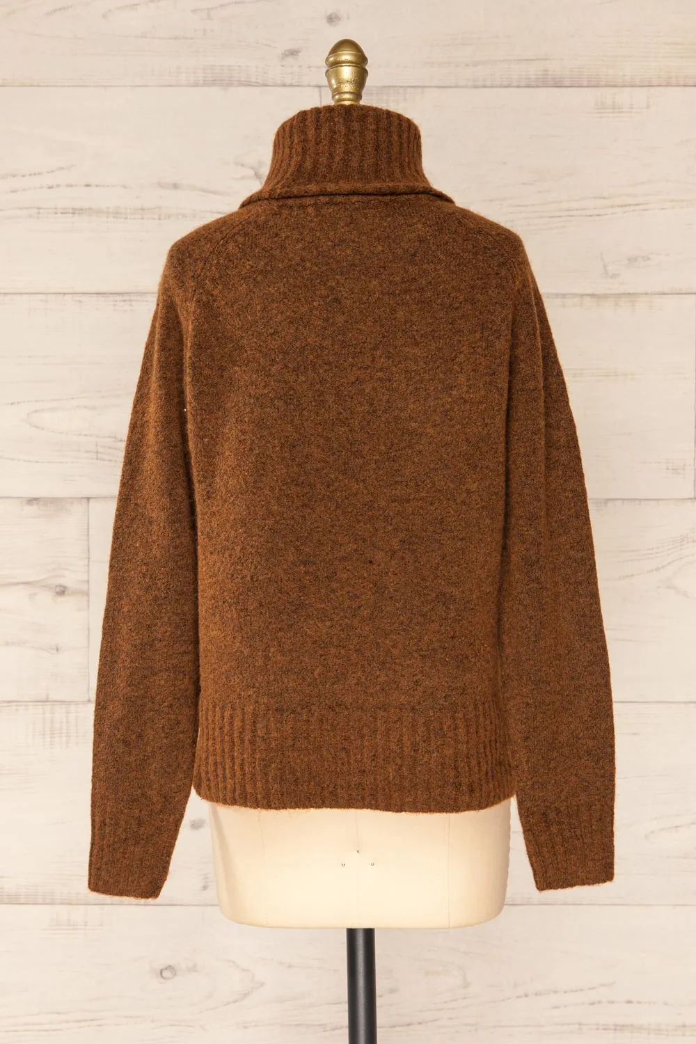 Kolono Brown | Melange Knit Turtleneck Sweater