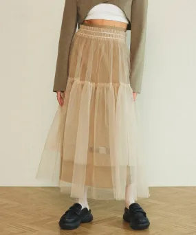 Layered A-line Skirt