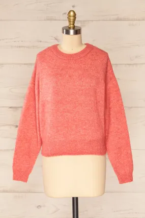 Lenes Coral | Melange Knit Sweater