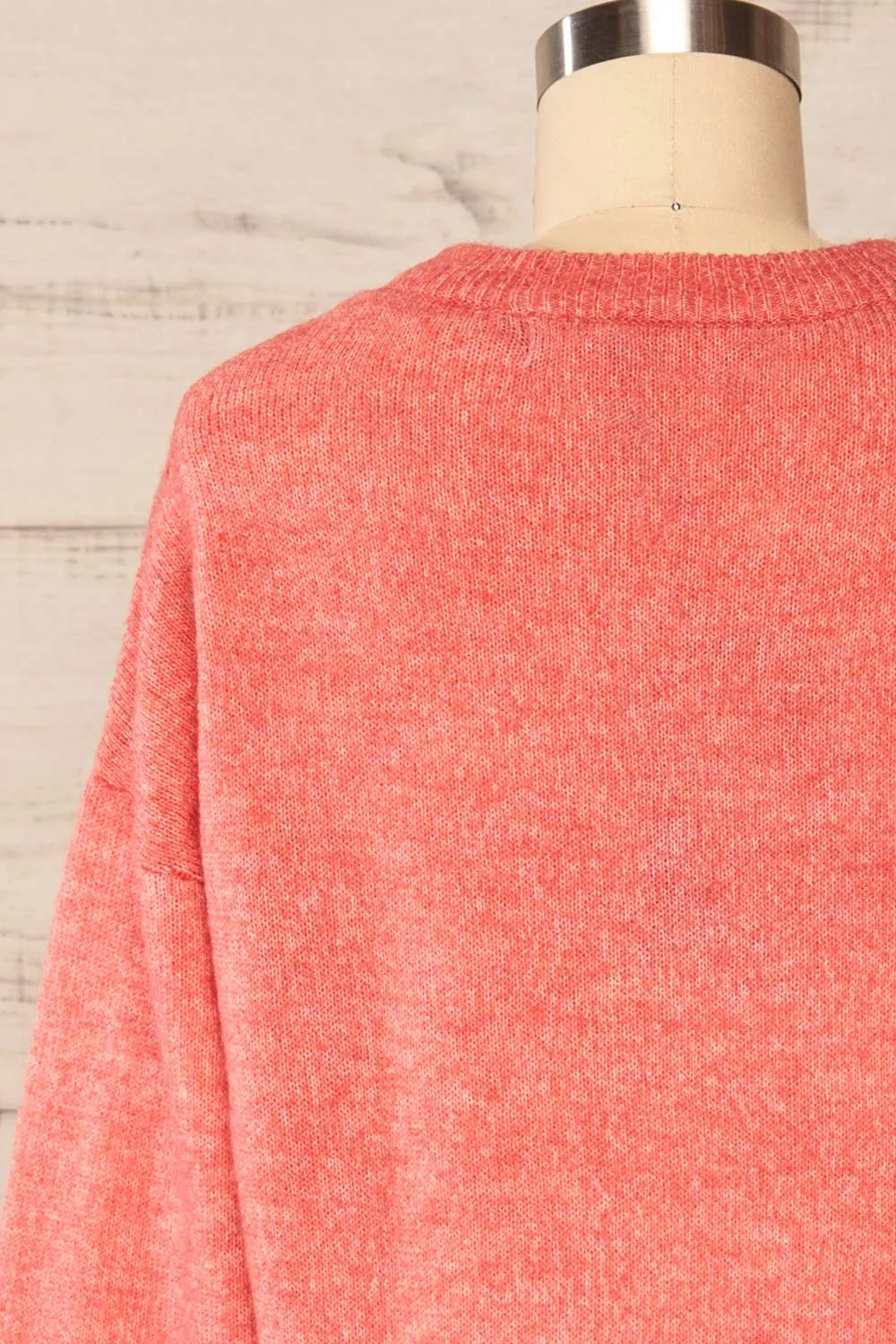 Lenes Coral | Melange Knit Sweater