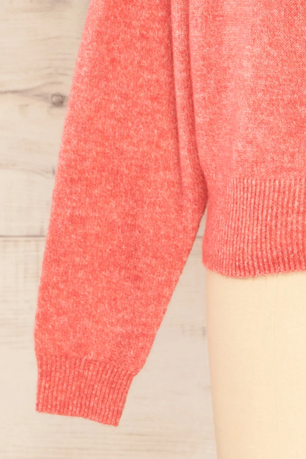 Lenes Coral | Melange Knit Sweater