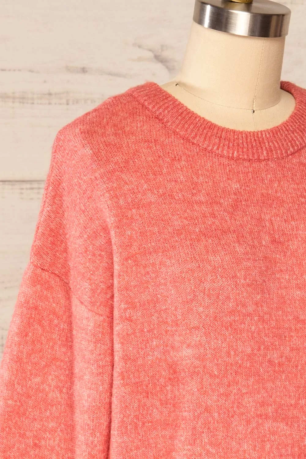 Lenes Coral | Melange Knit Sweater