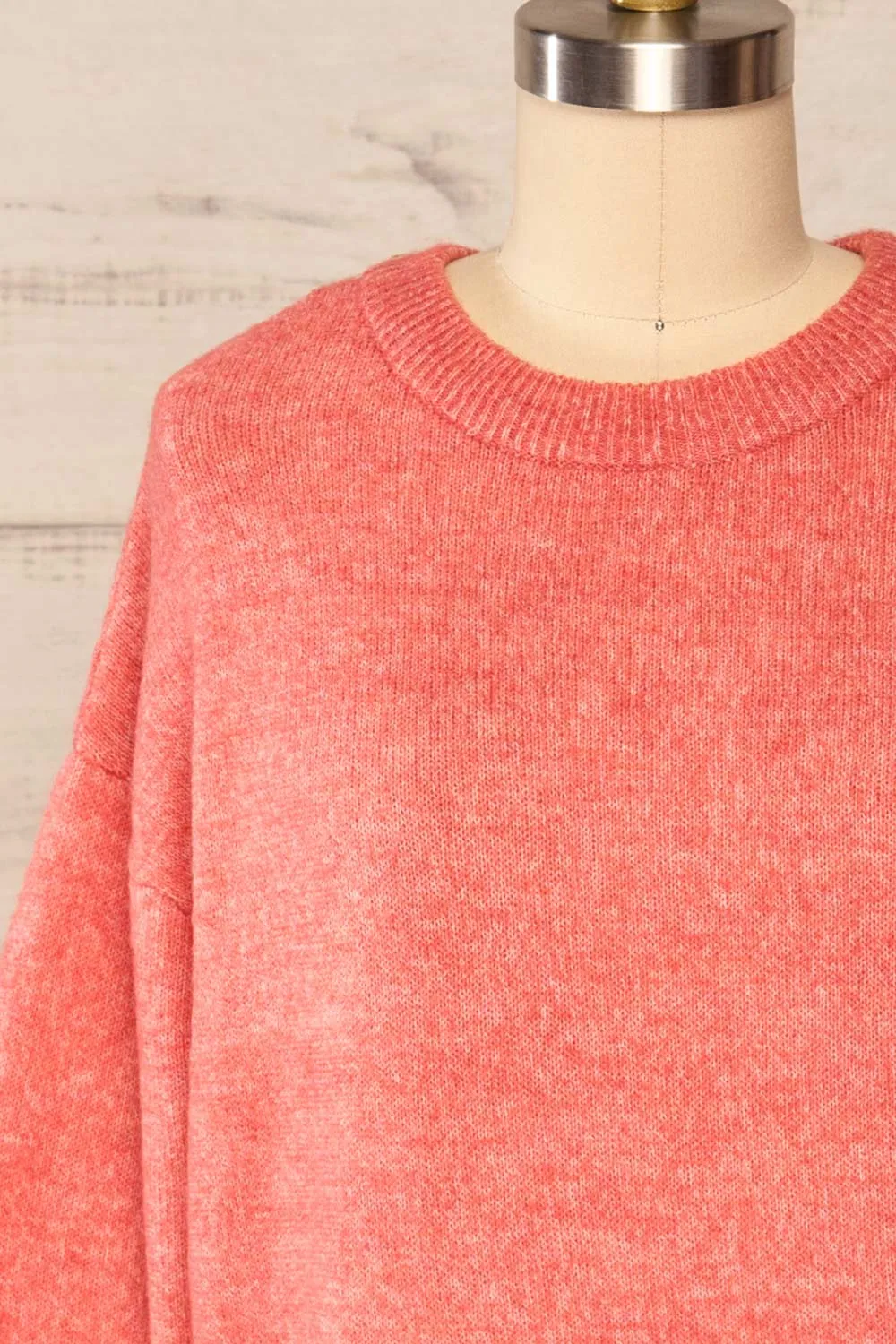 Lenes Coral | Melange Knit Sweater