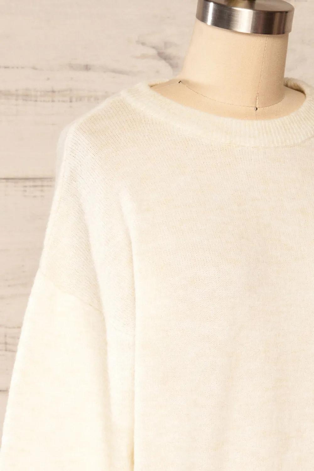 Lenes Cream | Melange Knit Sweater