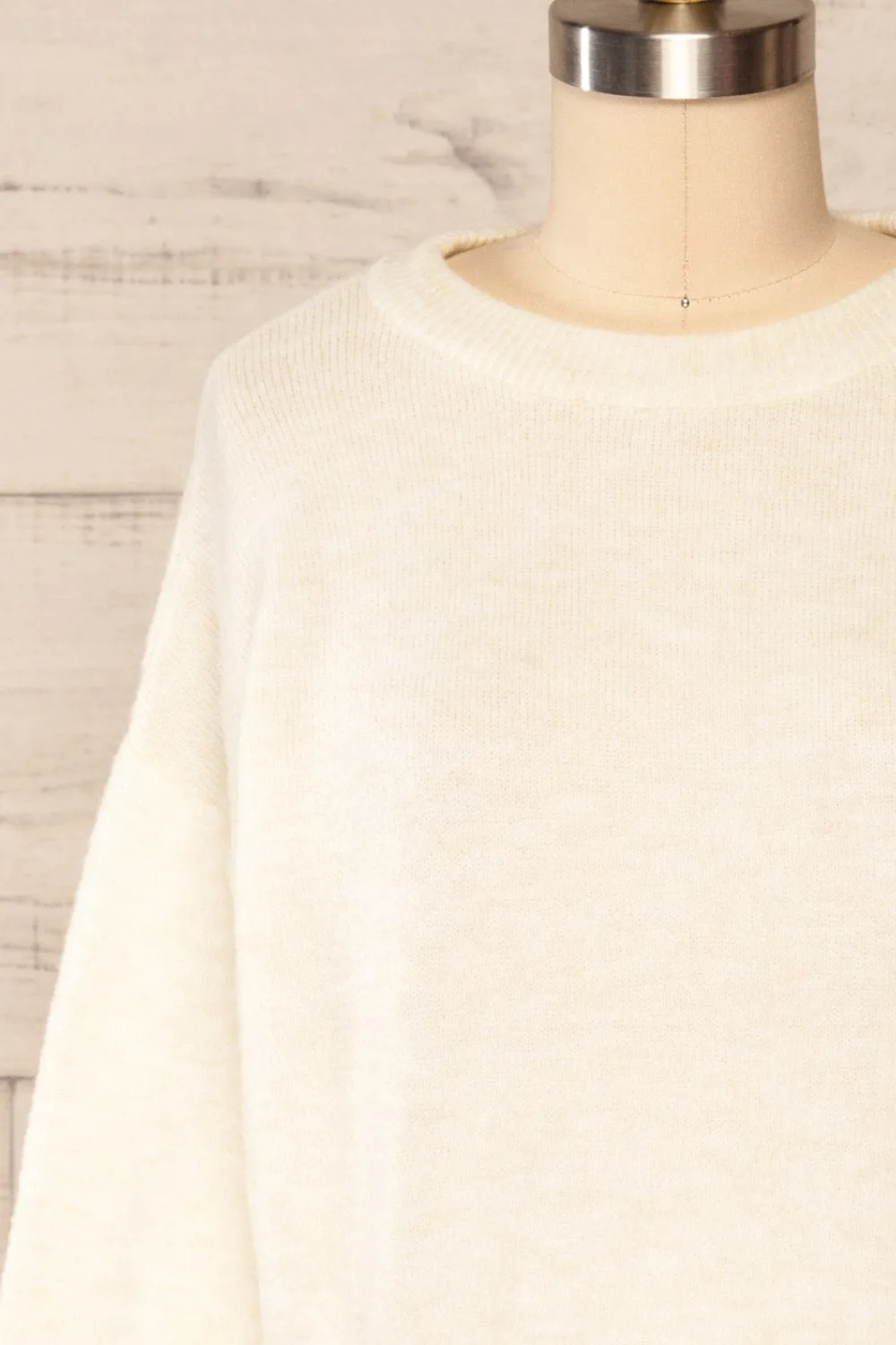 Lenes Cream | Melange Knit Sweater
