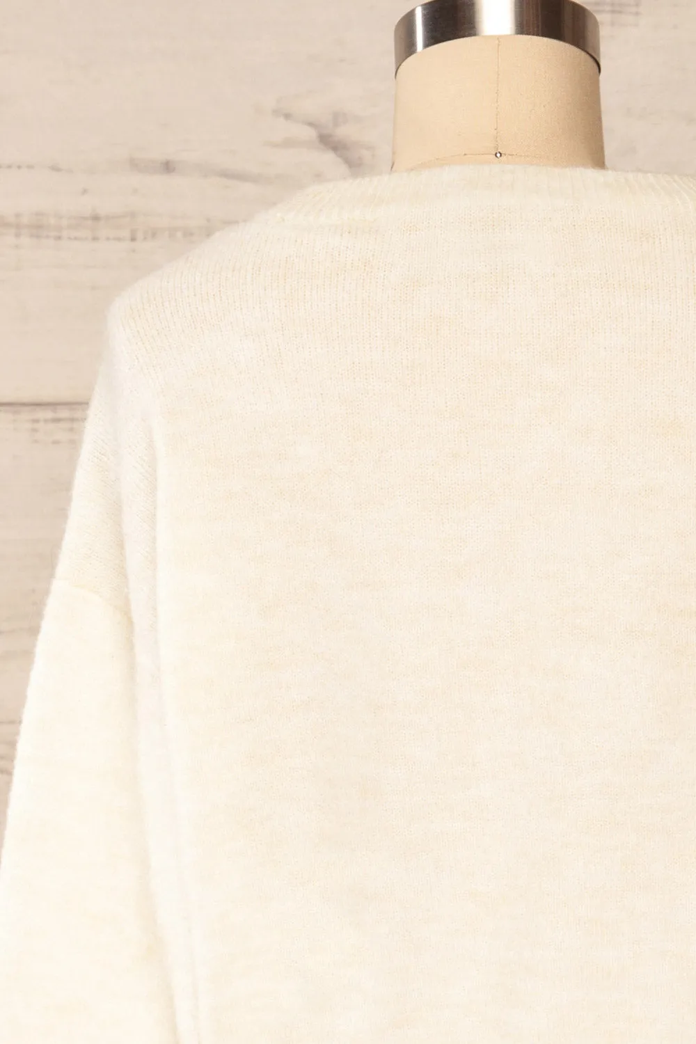 Lenes Cream | Melange Knit Sweater