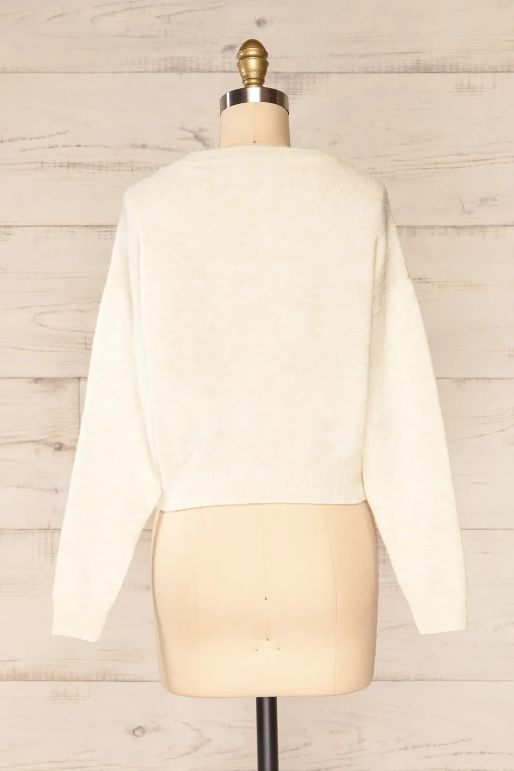 Lenes Cream | Melange Knit Sweater