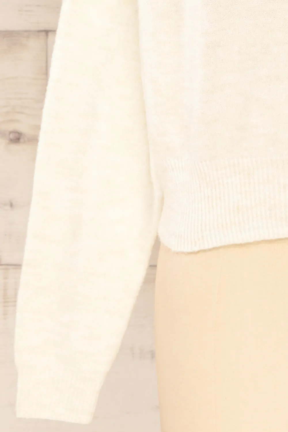 Lenes Cream | Melange Knit Sweater