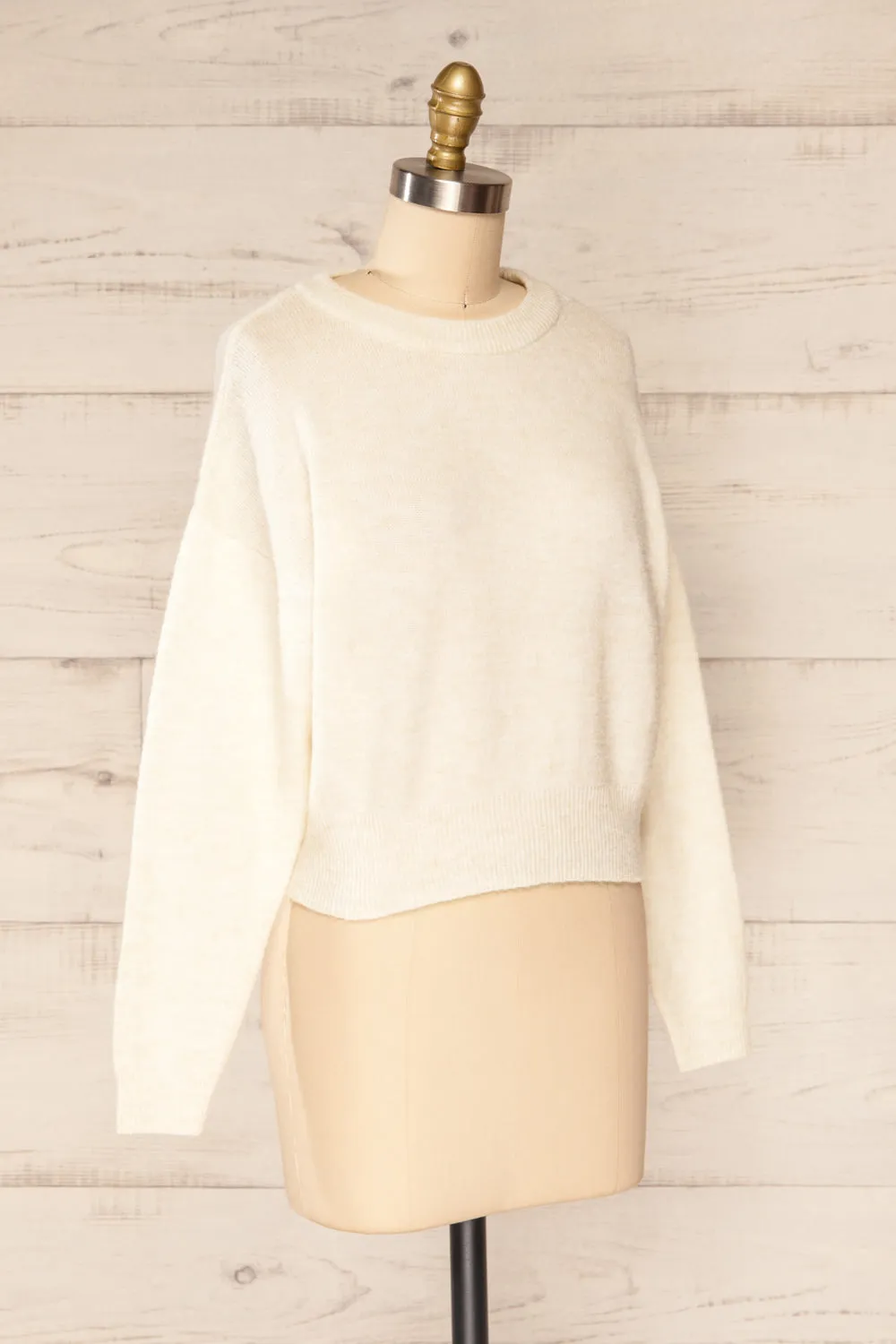 Lenes Cream | Melange Knit Sweater