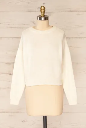 Lenes Cream | Melange Knit Sweater