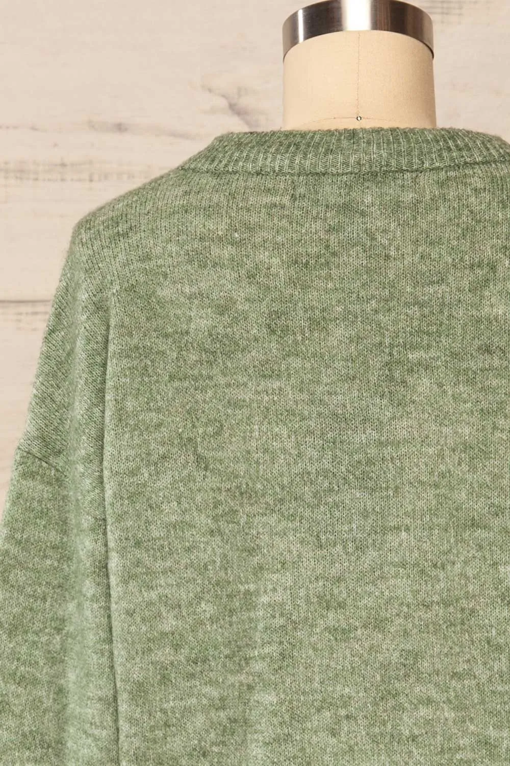 Lenes Sage | Melange Knit Sweater