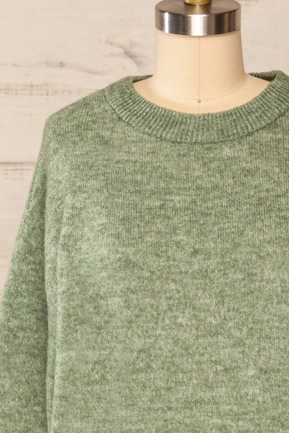 Lenes Sage | Melange Knit Sweater