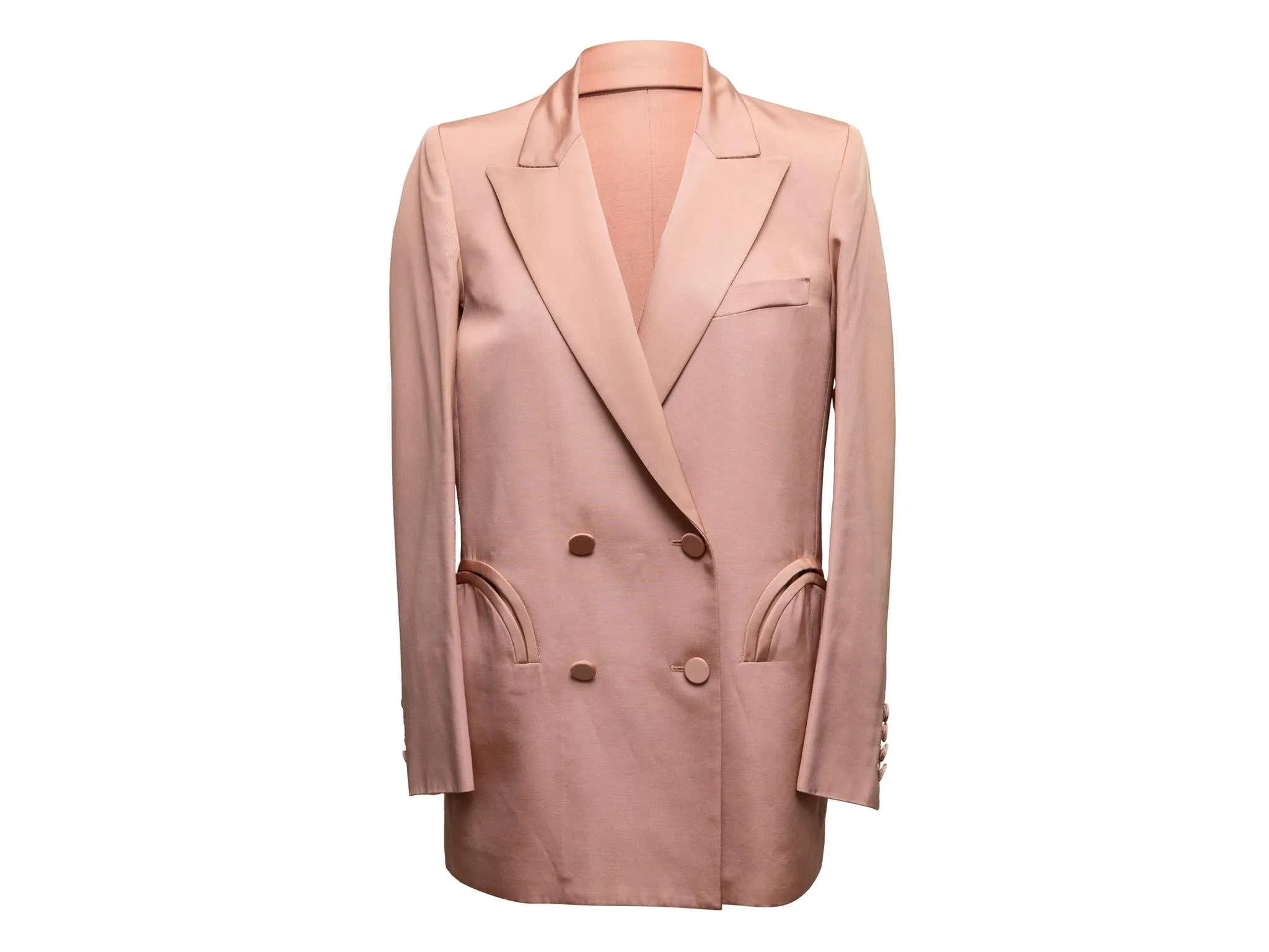 Light Pink Blazer Issimo Double-Breasted Blazer Size US S/M