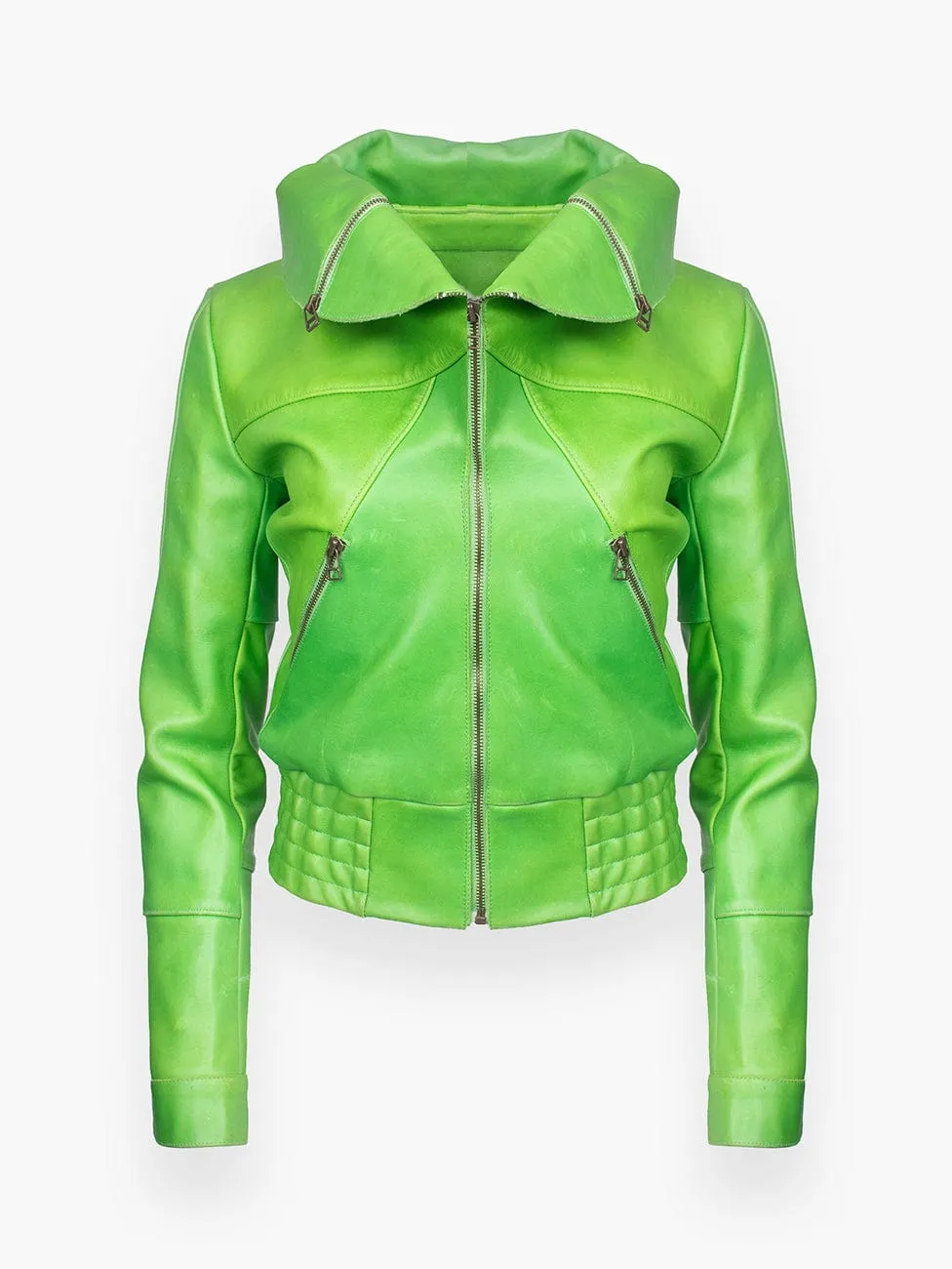 Lime Green Leather Jacket