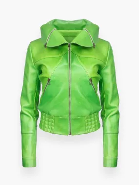 Lime Green Leather Jacket
