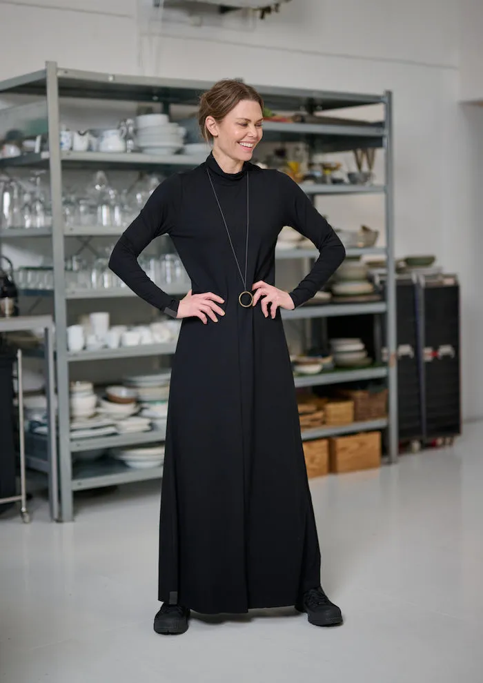 LONG DRESS W/JEWELRY - 98058 - BLACK