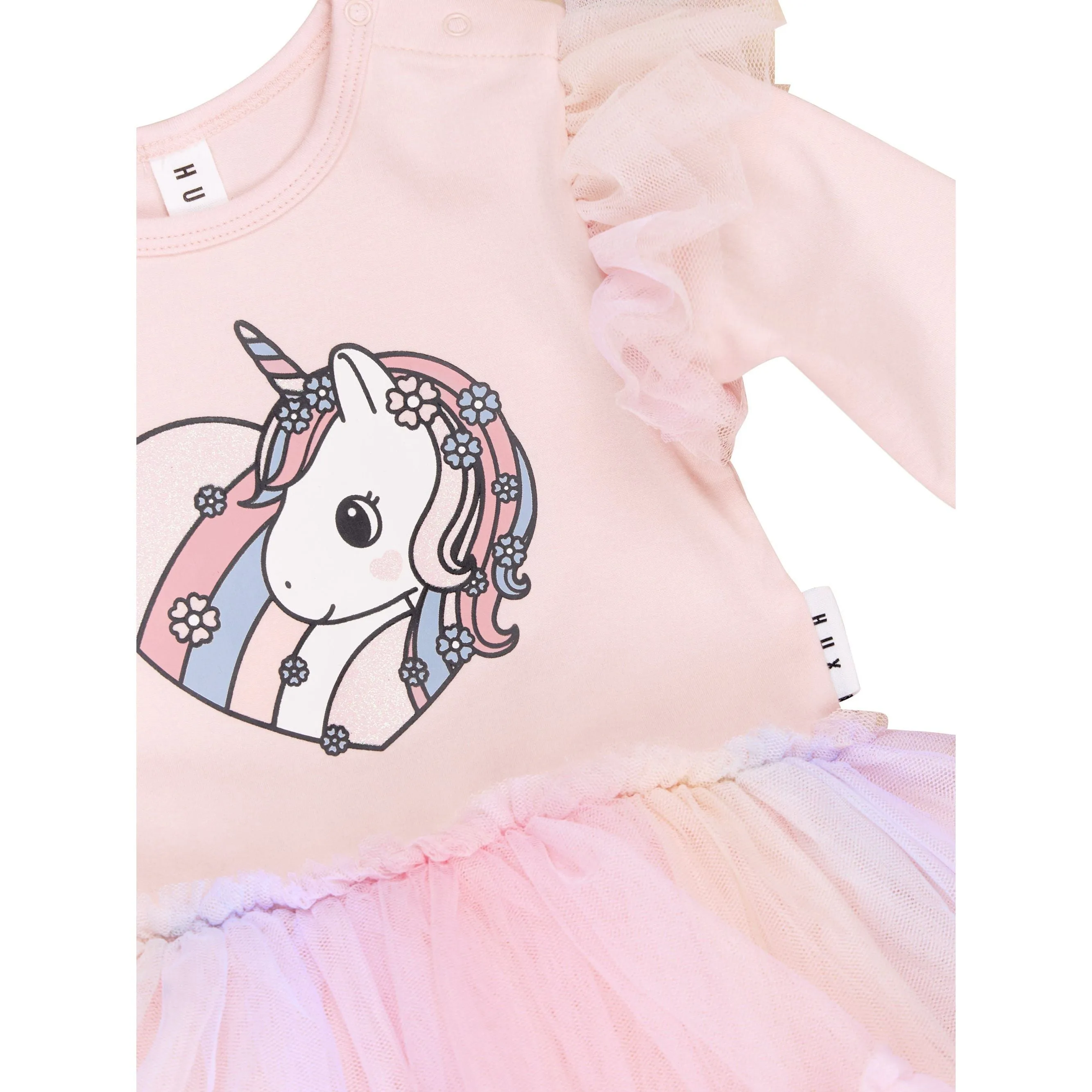 Loveheart Unicorn Ballet Dress Pink Pearl