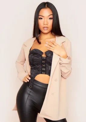 Lucy Beige Casual Slim Fit Blazer