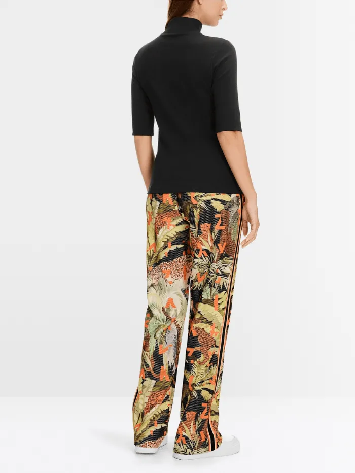 Marc Cain Sports Turtleneck Top In Black XS 48.04 J50 COL 900