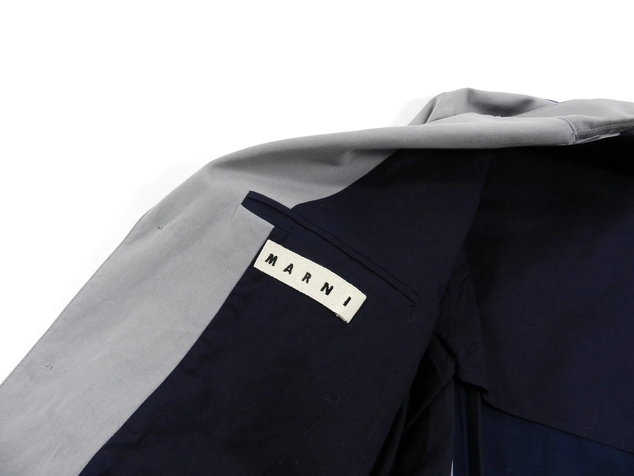 Marni Grey and Navy Colour Block Blazer -  38
