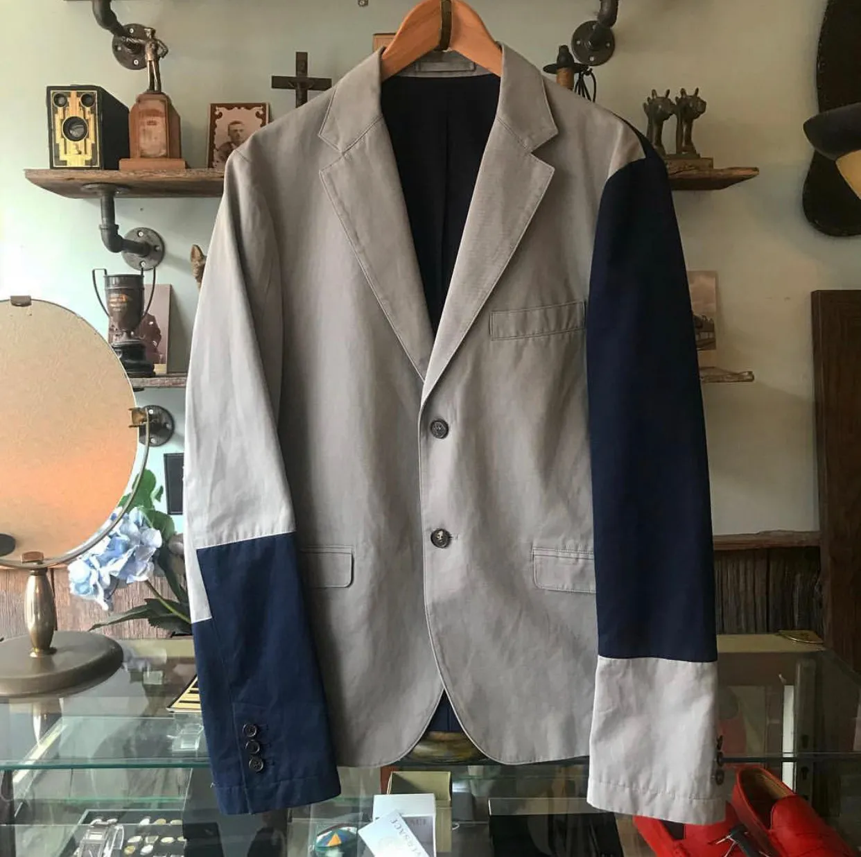 Marni Grey and Navy Colour Block Blazer -  38