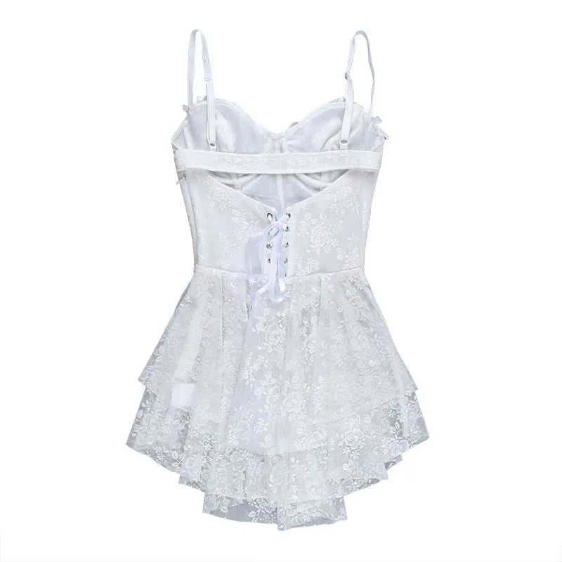 Martha Spaghetti Strap Lace Sexy Mini Dress