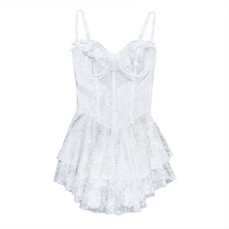 Martha Spaghetti Strap Lace Sexy Mini Dress