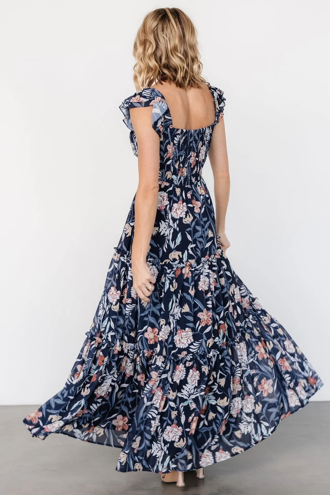 Martina Maxi Dress | Navy Multi